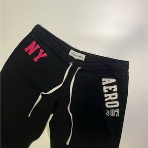 y2k aeropostle black sweatpants